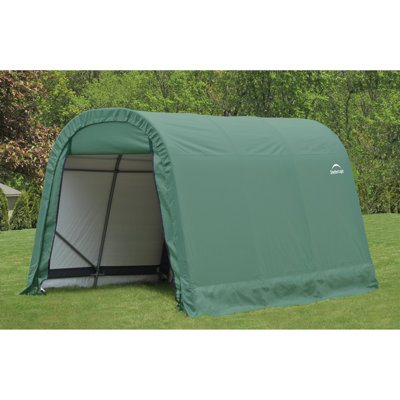 Abri rond de style rond, couverture verte