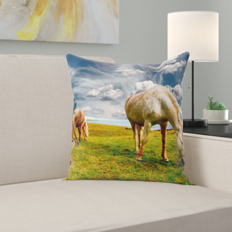 Coussin en chevaux