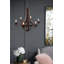 Lustre 6 lumières de style classique Zeydris avec finition noire antique et fabrication en fer durable