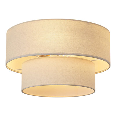 Tavi 4-Light Fabric Ceiling Fan with Light, 20" Rattan Ceiling Fan with Light and Remote Control