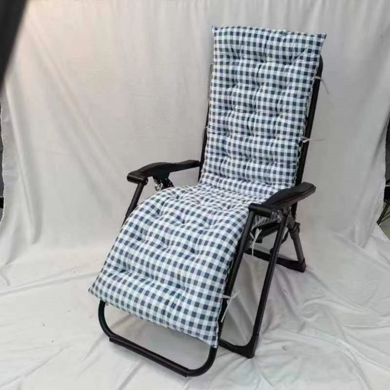 Outdoor 4'' Rocking Chair Chair Pad, Blue/White, 63"W x 20"D