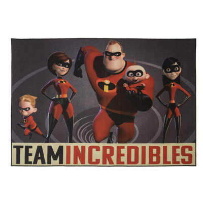 Tapis à imprimé numérique sous licence pour les jeunes Disney Pixar Heros