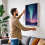 Aurora Over Silent Forest Scandinavian - Wrapped Canvas-163754011-163753988