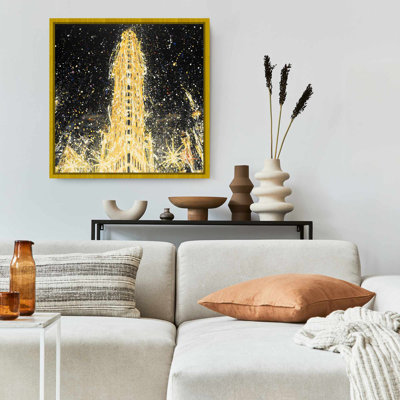 Abstract Flatiron Building Canvas | Cities Bedroom Wall Art