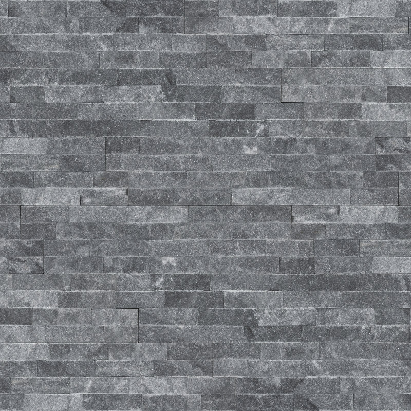 Stonecrest 6 in. x 24 in. Split Face Natural Stone Ledger Panel Wall Tile, Noir