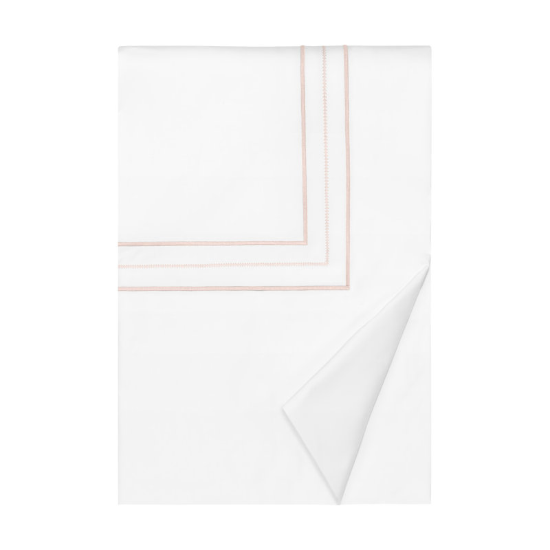 Triad Standard Cotton Duvet Cover, Twin Duvet Cover, White/Light Pink
