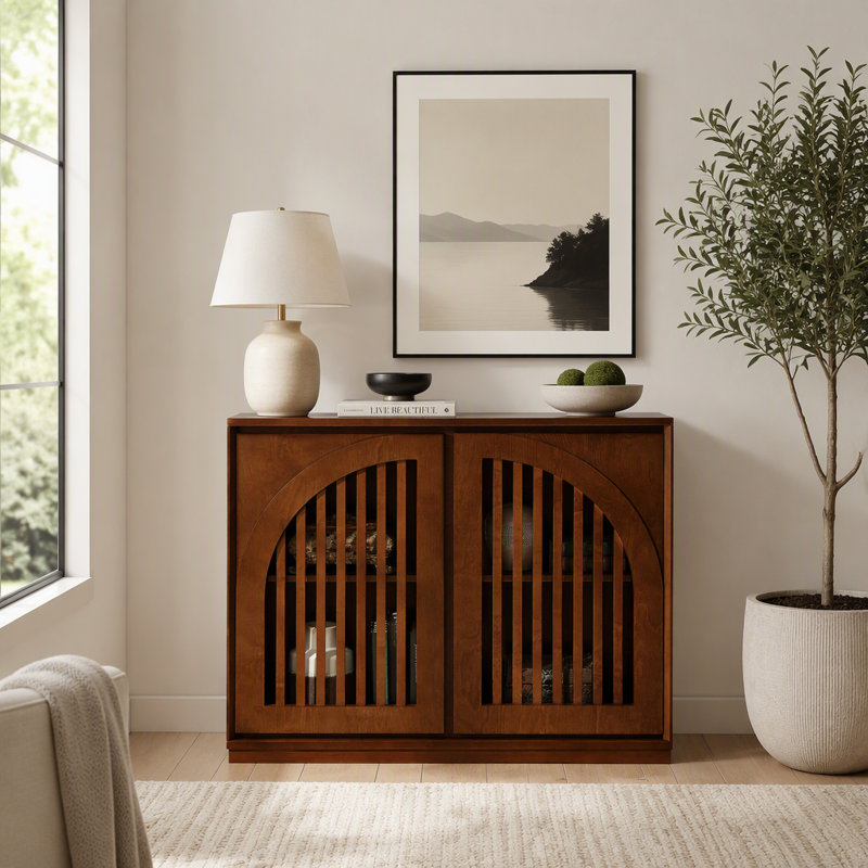 Buffet étroit Mid-Century, Walnut