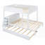 Lit superposé double (94,9 po x 54,1 po x 65,4 po) avec lit gigogne simple, rangement et amp; Bureau - aucun sommier nécessaire, solide et amp; Durable-1622925187