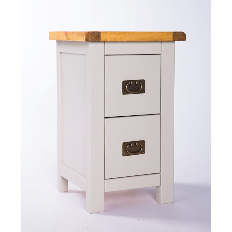 Aurelie 35cm W Plywood / Laminate Board Bedside Table, Light Grey
