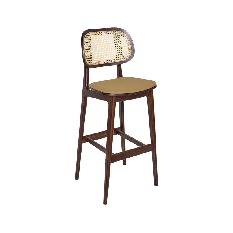 Tabouret 30 "Emma Cane, Brun, Brun clair