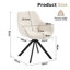 59cm Wide Upholstered Metal Dining Chairs-144450007