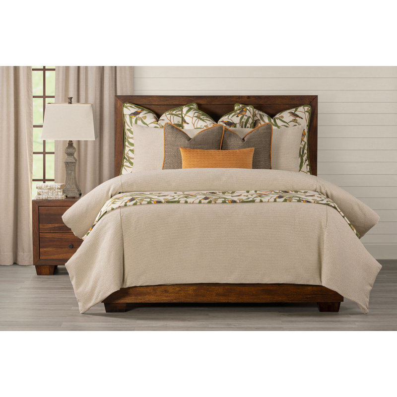 Cream & Black Stripe Cotton Blend Duvet Cover & Insert Set, Twin Duvet Cover + 1 Sham + 2 Pillows