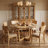 Modern Round Wood Dining Table with Cross-Leg Solid Wood Base-1070070215