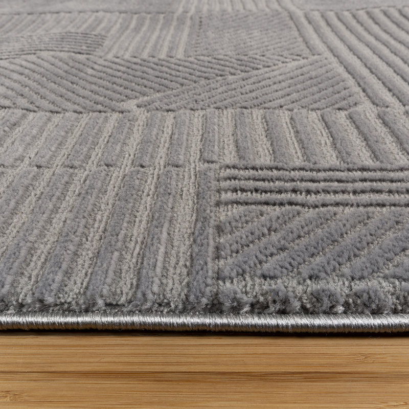Tapis d'intérieur à motif géométrique Mickey Dearra, Rectangle 5 pi 3 po x 7 pi