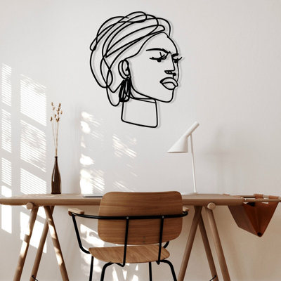 Élégant accessoire mural décoratif en métal, noir, 20,7 po x 26,0 po | Fabrication 100% métal, épaisseur: 0,05 pouce | Parfait pour la décoration intérieure, l'esthétique moderne, le design durable et accrocheur