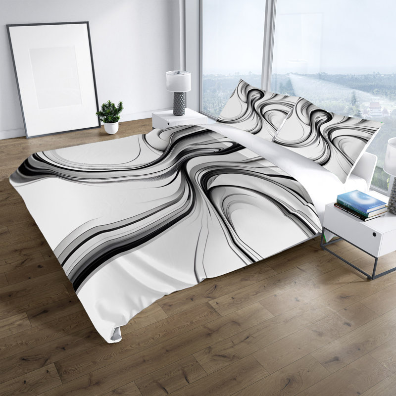 Abstract Duvet Cover, King Duvet Cover + 2 King Shams