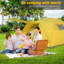Tente de camping 4 personnes avec voile d'ombrage-61724730