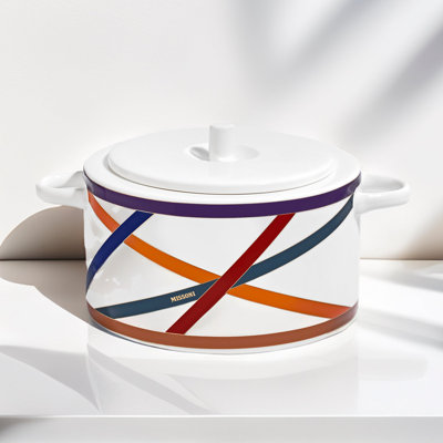 Missoni Nastri Multicolor Soup Tureen - 31,5 X 21,8 X H. 15,2 Cm