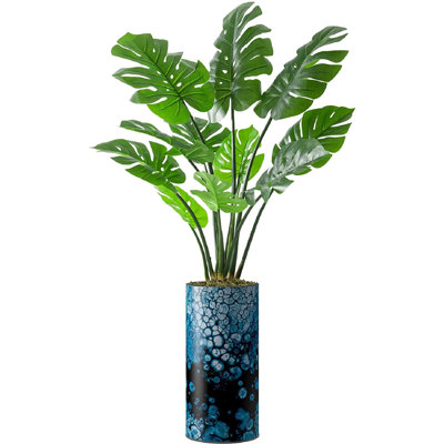Faux Foliage Plant in Plastic Planter