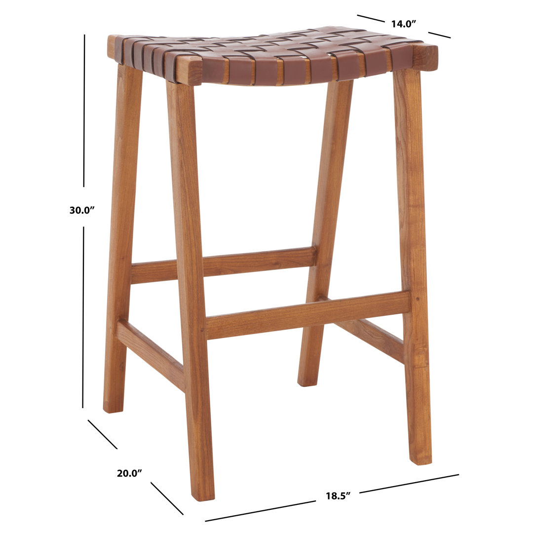 Alston Backless Leather Bar Stool image 8