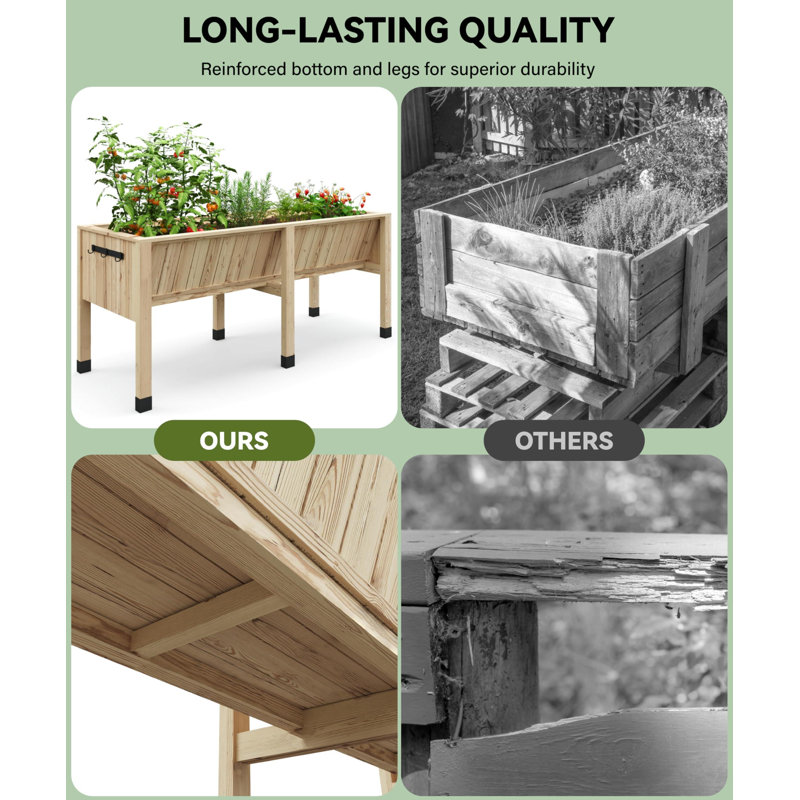 Wood Raised Garden Bed