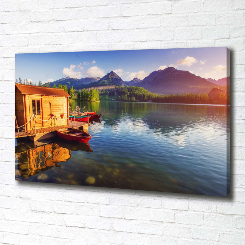 Lake In The Mountains - Wrapped Canvas Print