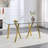 71-Inch Tempered Glass Dining Table With Sturdy Metal Legs-1504873757