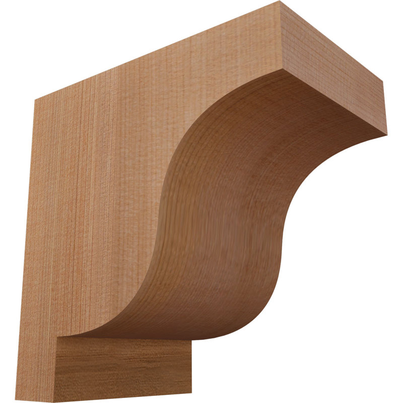 Newport Corbel, H 6 po x l 3,5 po x P 6 po, Cèdre rouge, Lisse