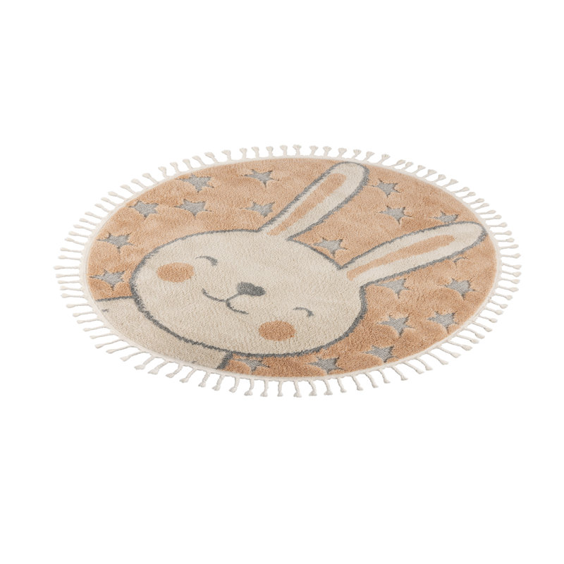 Round Edela Animal Print 133cm X 133cm Area Rug