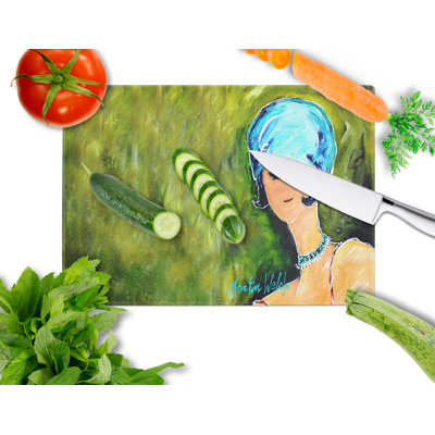 Caroline's Treasures Tempered Glass Young Voncile Still in High School Cutting Board