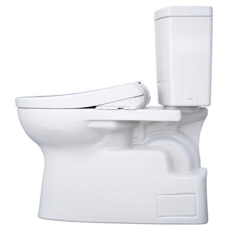 Vespin® II 1 GPF Elongated Floor Mounted Two-Piece Toilet (S7A Bidet Seat Included) with Auto Flush