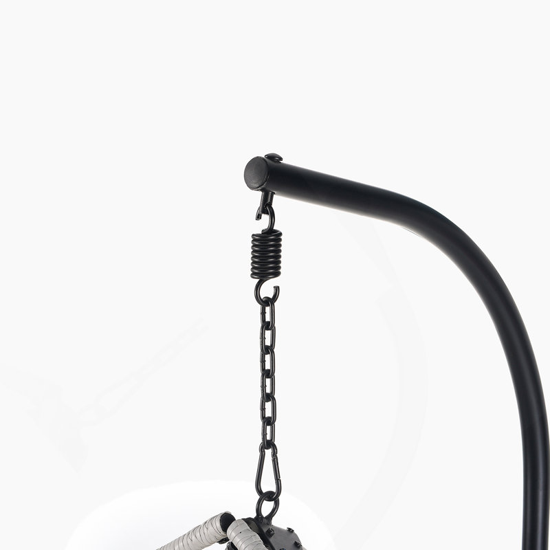 Fauteuil à œufs suspendu polyvalent pour l'intérieur et l'extérieur, Beige/noir