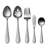 Ensemble de couverts en acier inoxydable avec ustensiles de service 45 pièces Gourmet Basics par Mikasa Westfield Frost
