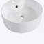 Ceramic Rotundity Above Counter White Bathroom Sink Art Basin
