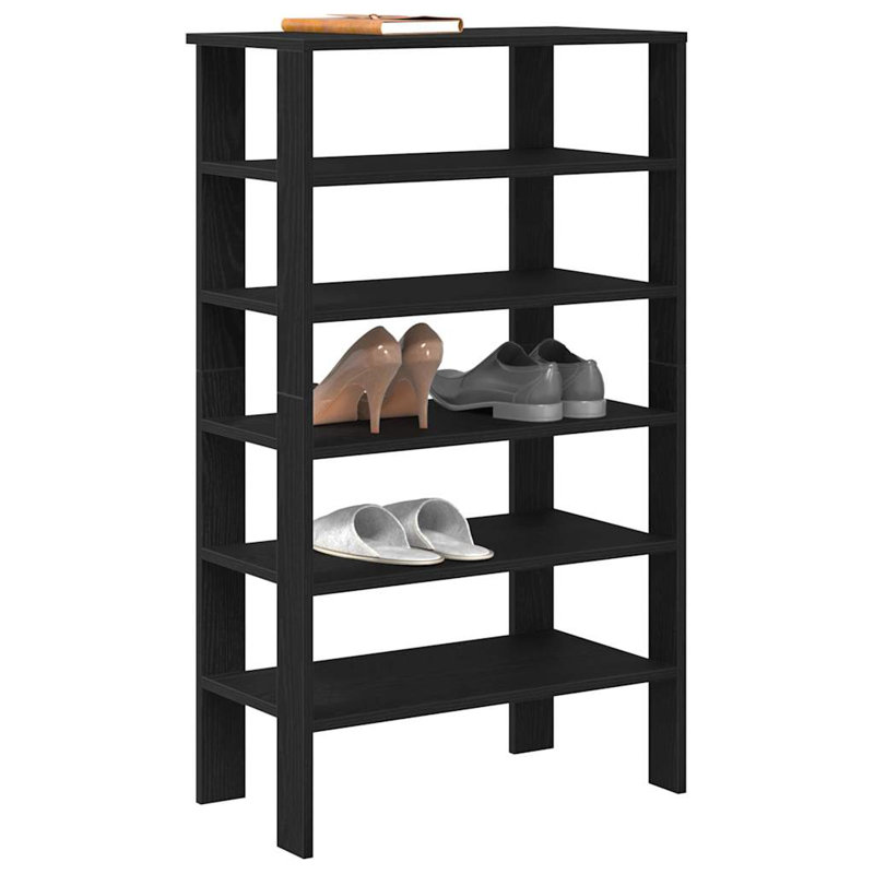 10 Pair Shoe Rack, Black