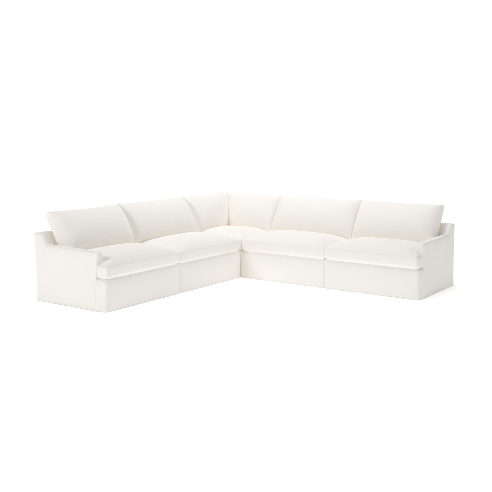 Wrenley 5-Piece Sectional, Apollo Alpaca Boucle
