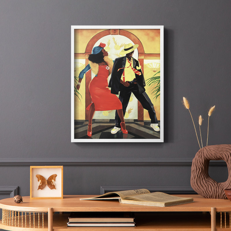 «Night Out I», reproduction encadrée - bois massif, Blanc, H 20 po x l 16 po