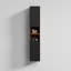 Armoire d'appoint flottante noire et noyer