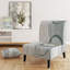 Fauteuil de chambre rembourré à motif géométrique blanc Syrah