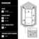 Piedmont 36" W x 36" D x 77" H Hinged Frameless Shower Enclosure with 3/8  Clear Glass&Base