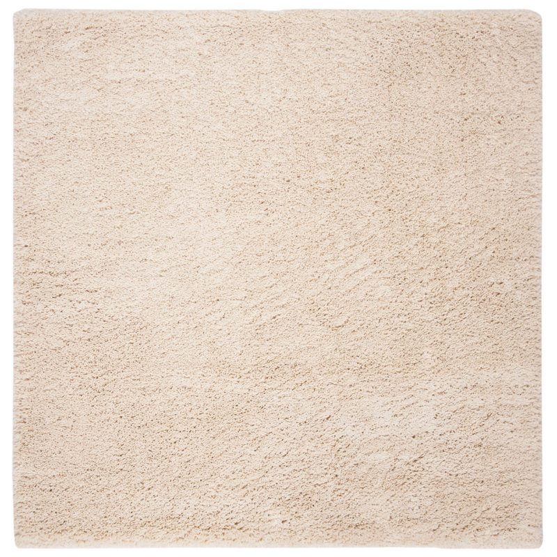 Sador Shag 800 Performance Solid Color Rug, Square 5'3", Creme