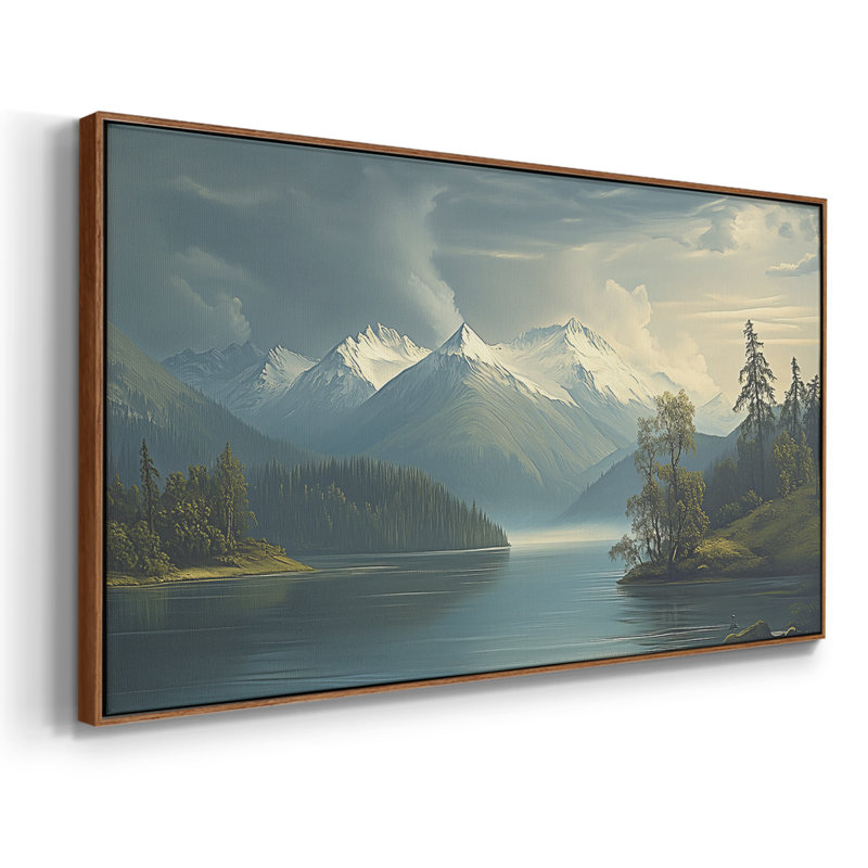 Série paysage - C III - Toile tendue avec châssis encadré - Prêt à être accroché, Noyer, H 17 po x l 33 po