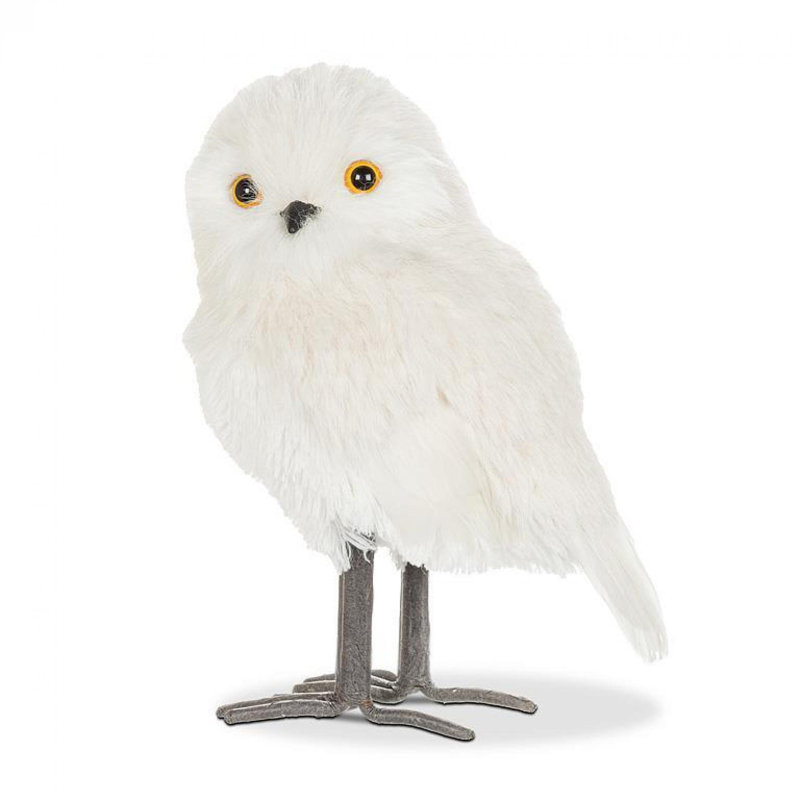 Figurine de chouette blanche moelleuse