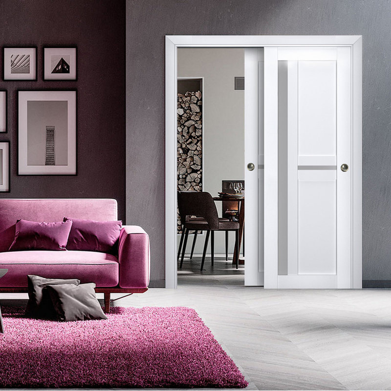 Portes de placard Veregio, 72 po x 84 po, Blanc