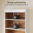 72.83" 5-Tier White Bookcase With 2 Drawers Storage Organizer For Living Room