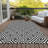 Flatweave Washable Geometric Indoor / Outdoor Rug-683896823
