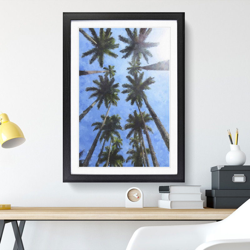 Palm Trees Vol.1 - Wall Art, 36cm H x 27cm W x 2cm D, Black Framed
