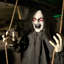 Haunted Demons Haunted Hill Farm 16 po Femme démon effrayante qui parle sur balançoire, Halloween animatronique avec lumières et sons tactiles