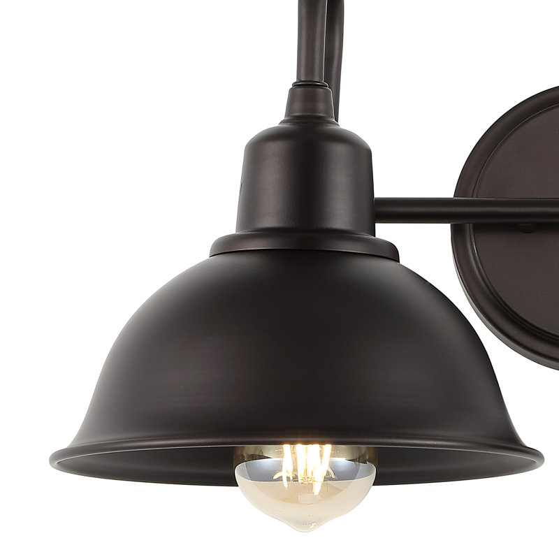  Palombo Farmhouse Industrial Iron LED Vanity, Oil Rubbed Bronze, 2