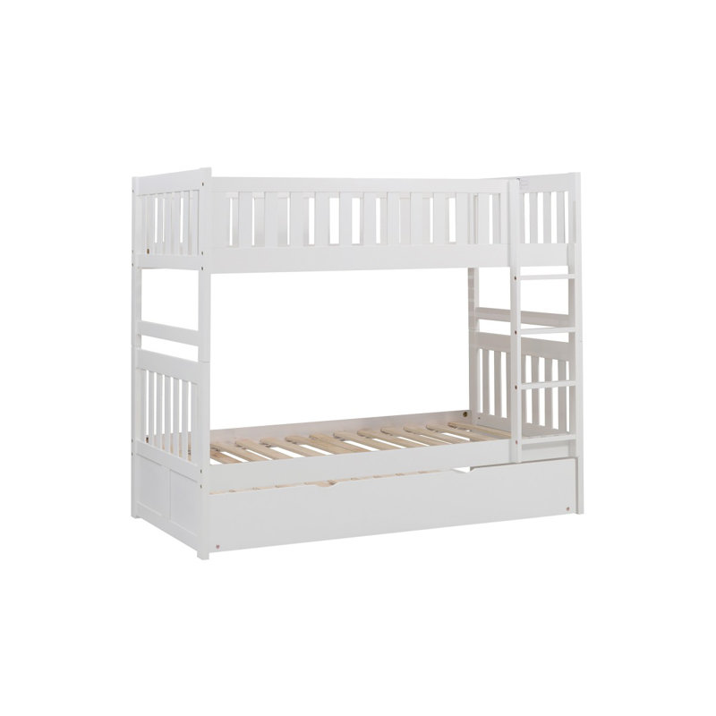 Genelda Kids Bunk Bed with Trundle, Twin over Twin